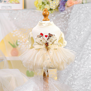 PETCIRCLE Pet Circle Spring and Autumn Pet Clothing Small Dog Puppy <b>Cat</b> <b>Clothes</b> Wedding Bear Dress - Product Image 5