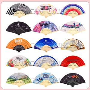 Abanico de mano de bambú para boda impreso personalizado de alta calidad - Product Image 6