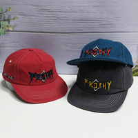 Gorra Snapback de 5 Paneles sin Estructura, con Visera Plana, de Algodón, con Logotipo Bordado Personalizado