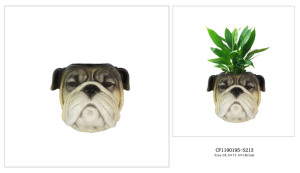 <span class=keywords><strong>Maceta</strong></span> Decorativa de Resina con Forma de <span class=keywords><strong>Cabeza</strong></span> de Bulldog, Accesorios para el Hogar, Alta Calidad, Gran Venta - Product Image 6