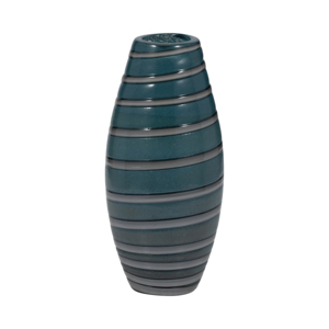Elegante Vaso in Vetro Ovale con Design a Strisce per Arredamento Soggiorno Capri - Product Image 1