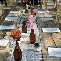 Chemin de table blanc en dentelle française avec accessoire décoratif de mariage à motif floral pour la nappe de stock de salle à manger à la maison