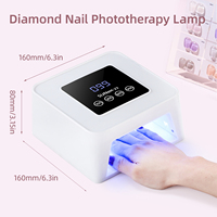 Lampe UV LED portable 48W haute puissance avec écran LCD et design diamant, 4000mAh, séchage rapide du gel pour salon, vente en gros 2026