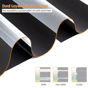 Persianas Enrollables Zebra Integradas <span class=keywords><strong>de</strong></span> Fácil Instalación, Control Manual, Tela <span class=keywords><strong>de</strong></span> Poliéster Moderna, Suave al Tacto, Material Duradero, Sin Opciones <span class=keywords><strong>de</strong></span> Perforación - Product Image 3