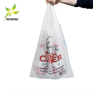 Bolsas de Compra Biodegradables de Almidón de Maíz, Libres de Plástico, Bolsas de Supermercado Compostables, Bolsas de Plástico Tipo Chaleco al por Mayor - Product Image 2