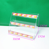 Étagère transparente à 4 niveaux pour cigarettes de supermarché Présentoir en acrylique pour magasins