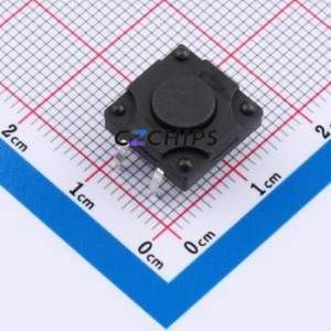 TS018-CBY1EH4.5 Tactile Switch Through hole-4P,12x12mm Switch Single Pole Single Throw Round Button 1.8N Through Hole - Product Image 1