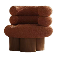 Fauteuil individuel en peluche doux et écologique, design tendance, inspiré de la dopamine, pour salon, balcon et détente des jeunes filles