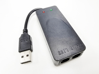Modem eksternal Data faks suara USB 2.0 56K, Modem port ganda untuk 8/10 Win 7