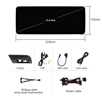 Android 14 12,3 pouces GPS OBD2 Amplificateur RGB pour Audi A4 2009-2015 CarPlay sans fil Airplay Écran tactile Écran multimédia