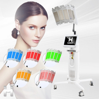 Puissant 1830 lampes led photon 5 couleurs 415nm 520nm 590nm 660nm 850nm pdt led visage thérapie par la lumière rouge machine faciale pour une utilisation en spa