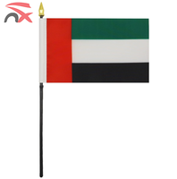 Drapeau de cadeau promotionnel en gros Émirats arabes unis Émirats arabes unis drapeau de table drapeau de bureau avec base et mât