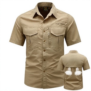 Camicia a maniche corte ad asciugatura rapida con perline, casual, da pesca, per esterni, AliExpress transfrontaliero, Nuovo Arrivo Estate 2025 N. <span class=keywords><strong>109</strong></span> - Product Image 1