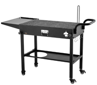 Chariot de barbecue pliable pour l'extérieur, table de préparation pour pique-nique, cuisine, cour