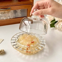 Bol à dessert en verre transparent minimaliste moderne, exquis et haut de gamme, pour fruits, friandises, petites coupes à soupe pour la maison