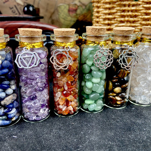 Nuovo prodotto rilascio varie <span class=keywords><strong>pietre</strong></span> di guarigione spirituale misto ghiaia sette <span class=keywords><strong>chakra</strong></span> che desiderano scatola di bottiglia Set per regalo - Product Image 2