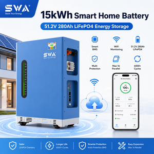 Batería Powerwall LiFePO4 de 14.34kWh 48V 280Ah del fabricante <span class=keywords><strong>SWA</strong></span> ENERGY, <span class=keywords><strong>8500</strong></span>+ ciclos, CB IEC62619 CE UL, sistema de almacenamiento de energía solar - Product Image 2