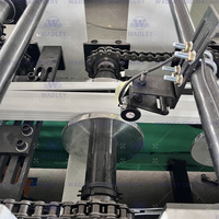 Machine de formage de gouttières et de descentes d'eau en acier coloré à grande vitesse, automatique, contrôlée par PLC, marque Vodley