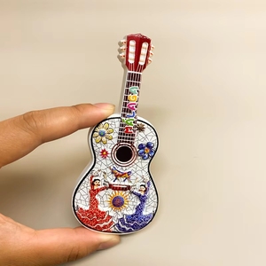 Imán Redondo de Acero Inoxidable Pintado con Diseño de <span class=keywords><strong>Barcelona</strong></span>, Recuerdo Turístico, Colección para el Hogar - Product Image 6