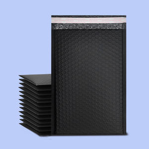 Sac à bulles en film co-extrudé biodégradable écologique noir 15x20+4CM épais pour cosmétiques, bijoux, CD, enveloppes et expédition express - Product Image 1