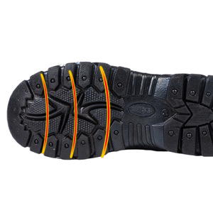 Men's Winter Snow <b>Boots</b> Anti Smashing Steel Toe Warm Wool Lined Mid Heel Front Laces Solid Color - Product Image 3