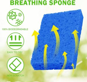 Éponge spirale en cellulose pour la vaisselle, haute absorption, compressée, pour la cuisine - Product Image 3