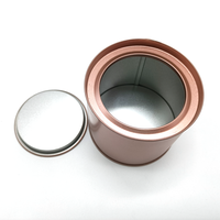 Boîte à thé ronde en métal personnalisée, conteneur de boîtes de conserve avec couvercle, emballage vide, stockage