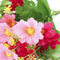 Vente en gros de petites marguerites et d'orchidées papillon, décoration bohème légère pour jardin, maison, extérieur, bouquet de fleurs artificielles