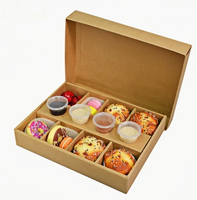 Grande boîte kraft compostable pour produits de boulangerie, pâtisserie et aliments chauds