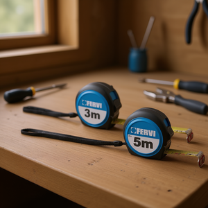 Ruban à mesurer Fervi 3m 5m 8m avec lame magnétique et crochet pour des mesures de précision - Product Image 3