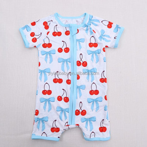 Tutina per Neonati in Bambù Personalizzata Yiying, Estiva a Maniche Corte con Cerniera e Motivi Carini, <span class=keywords><strong>Pigiama</strong></span> in Bambù per Bambini e Bambine - Product Image 2