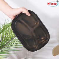 Boîte à bento en acier inoxydable 304 de style européen personnalisée, avec compartiments, qualité alimentaire, pour événements et fêtes