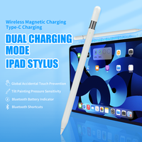 Pena Stylus Nirkabel Magnetik K5 Kompatibel dengan iPad Pro 11 12.9 Inch iPad Air iPad Mini Pengisian Daya Tipe-C Anti Sentuhan Telapak Tangan