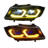 Accessoires automobiles HOSI Ensemble de phares à LED LCI pour BMW E90 Série 3 M3 318 320 325 2005-2012 Feux de circulation diurne avant à LED