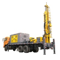 Foreuse hydraulique montée sur camion de 600 m pour puits d'eau, machine de forage pour l'approvisionnement en eau industrielle