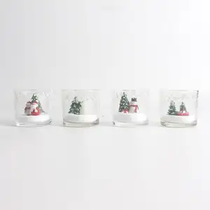 SSY622 뜨거운 판매 홈 장식 향기로운 촛불 크리스마스 세계 유리 항아리