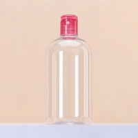 Bouteilles en plastique PET de 250 ml et 500 ml pour dissolvant de maquillage, vernis à ongles, tonique, eau nettoyante et huile, avec bouchons à clapet