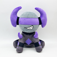 Peluche de bœuf à deux cornes, accessoire de jeu, poupée en peluche, peluche cassée