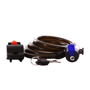 Candado de alambre para bicicleta, 12mm, 1100mm, acero duradero, accesorio para bicicleta de montaña, negro - Product Image 3