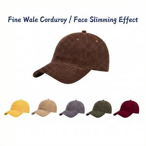 Gorras de Béisbol Personalizadas de Estilo Vintage, Tejido de Pana, Sin Estructura, Suaves, Cálidas, para Invierno, Moda Urbana, Estilo Dad Hat - Product Image 1