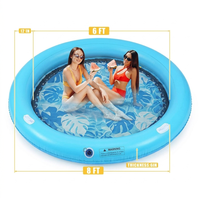 Châteaux gonflables circulaires en PVC de luxe personnalisés pour plusieurs personnes et îles flottantes, installations de parc aquatique de grande envergure