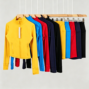 Conjuntos de Yoga para Mujer, <span class=keywords><strong>Chaqueta</strong></span>, Leggings, Pantalones Deportivos Lisos, de Cintura Alta, Manga Larga, Estilo Musulmán, Ropa Deportiva Auténtica - Product Image 2