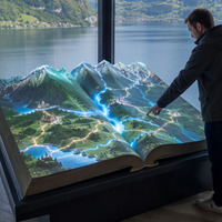 Système de projection interactif de livres virtuels 8K 4K, livre interactif virtuel, contrôle gestuel, projecteur de livres virtuels interactif