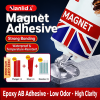 Nianlida 50ml Adhésif époxy bi-composant pour collage magnétique, fixation magnétique, durcissement complet en 24 heures, facile à appliquer, -40 à 130°C