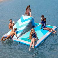 Plateforme flottante gonflable en PVC Cosmopolitan Drop Stitch, capacité 100-500 kg, utilisation intérieure/extérieure pour activités aquatiques en mer