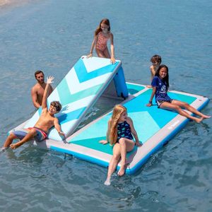 Drop Stitch PVC Recreational Inflatable <b>Floating</b> Platform Inflatable Water Mats Inflatable Dock Island Ocean <b>Fishing</b> Platform - Product Image 6