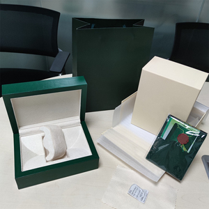 Boîte à montre verte de luxe, ensemble complet avec sac, <span class=keywords><strong>livret</strong></span>, cartes, emballage de rangement de montre haut de gamme - Product Image 2