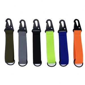 Nylon Keychain Solid Color Fashion DIY Hook Keychain Wrist Lanyard <b>Key</b> Chain - Product Image 2