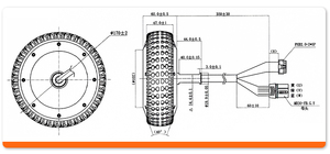 Nhà máy cung cấp <span class=keywords><strong>DC</strong></span> 24V 36V 48V 6.5 inch <span class=keywords><strong>servo</strong></span> Hub động cơ bánh xe với 1024 dây Encoder cho robot - Product Image 4