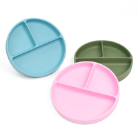 Chinois Meilleure Vente Silicone Bébé Assiette Ventouse Vaisselle pour Enfants Bébé Assiette De Nourriture